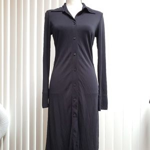 Black Drapey Fabric Dress